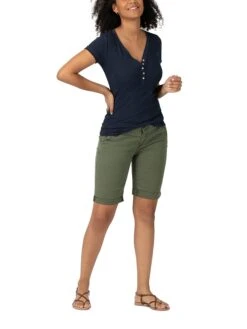 TIMEZONE Bermuda "Nali" Kaki -Gstar Kleding Winkel timezone bermuda nali kaki 4