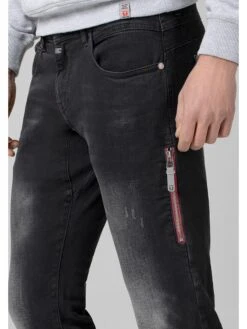 TIMEZONE Spijkerbroek "Silvester" - Slim Fit - Zwart -Gstar Kleding Winkel timezone spijkerbroek silvester slim fit zwart 5