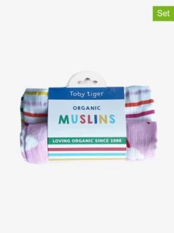 2-delige Set: Spuugdoeken Lichtroze/wit/meerkleurig - (L)70 X (B)70 Cm