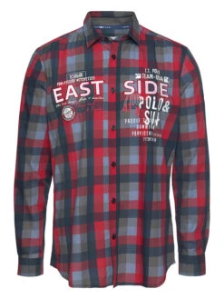 Tom Tailor Blouse - Slim Fit - Rood/blauw -Gstar Kleding Winkel tom tailor blouse slim fit rood blauw 1