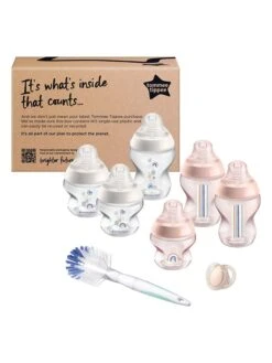 Tommee Tippee 8-delige Babyflessenset Transparant/lichtroze/wit -Gstar Kleding Winkel tommee tippee 8 delige babyflessenset transparant lichtroze wit 1