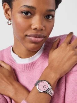 TOUS Kwartshorloge Zilverkleurig/lichtroze -Gstar Kleding Winkel tous kwartshorloge zilverkleurig lichtroze 3