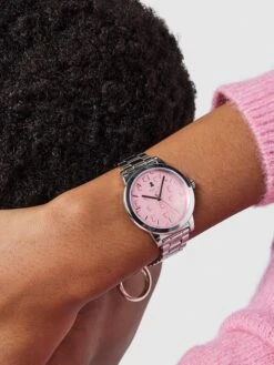 TOUS Kwartshorloge Zilverkleurig/lichtroze -Gstar Kleding Winkel tous kwartshorloge zilverkleurig lichtroze 4