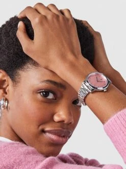 TOUS Kwartshorloge Zilverkleurig/lichtroze -Gstar Kleding Winkel tous kwartshorloge zilverkleurig lichtroze 6