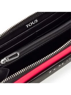 TOUS Portemonnee "Empire Cotton" Roze/zwart - (B)20 X (H)10,5 X (D)2,5 Cm -Gstar Kleding Winkel tous portemonnee empire cotton roze zwart b 20 x h 10 5 x d 2 5 cm 2