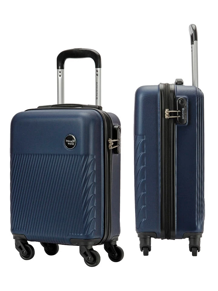 2-delige Hardcase-trolleyset "JFK" Donkerblauw 4 2-delige Hardcase-trolleyset "JFK" Donkerblauw - Afbeelding 2