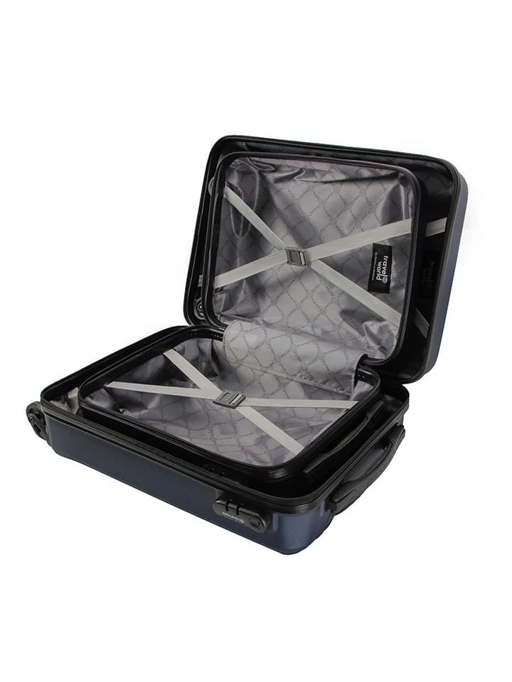 2-delige Hardcase-trolleyset "JFK" Donkerblauw 5 2-delige Hardcase-trolleyset "JFK" Donkerblauw - Afbeelding 3