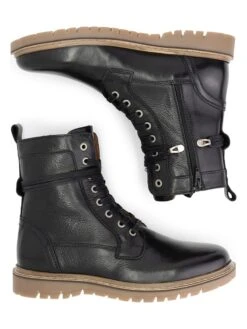 Leren Boots "Erquy" Zwart -Gstar Kleding Winkel travelin leren boots erquy zwart 3