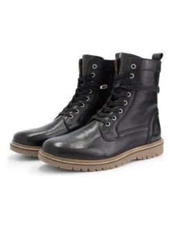 Leren Boots "Erquy" Zwart -Gstar Kleding Winkel travelin leren boots erquy zwart 5