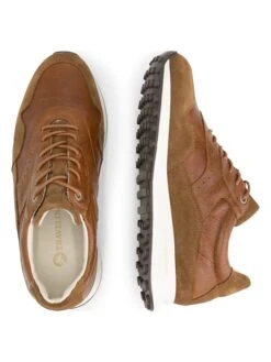 Leren Sneakers "Rennes" Lichtbruin -Gstar Kleding Winkel travelin leren sneakers rennes lichtbruin 3