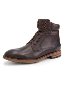 Leren Veterschoenen "Claypole" Bruin -Gstar Kleding Winkel travelin leren veterschoenen claypole bruin 6