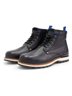 Leren Veterschoenen "Mosvoll" Zwart -Gstar Kleding Winkel travelin leren veterschoenen mosvoll zwart 5