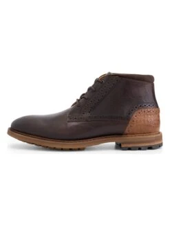 Leren Veterschoenen "Welbourn" Bruin -Gstar Kleding Winkel travelin leren veterschoenen welbourn bruin 1