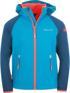 TROLLKIDS Afritssoftshelljas "Rondane XT" Neonblauw