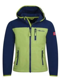 TROLLKIDS Fleece Vest "Stavanger" Donkerblauw/groen