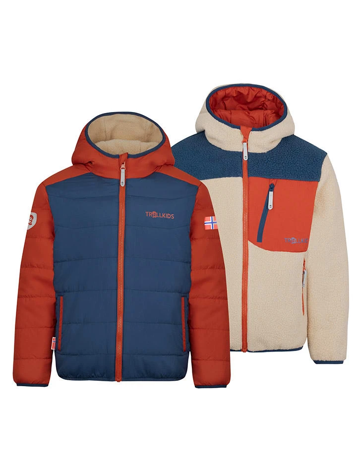 TROLLKIDS Omkeerbare Winterjas "Sandvika" Donkerblauw/beige 3 TROLLKIDS Omkeerbare Winterjas "Sandvika" Donkerblauw/beige