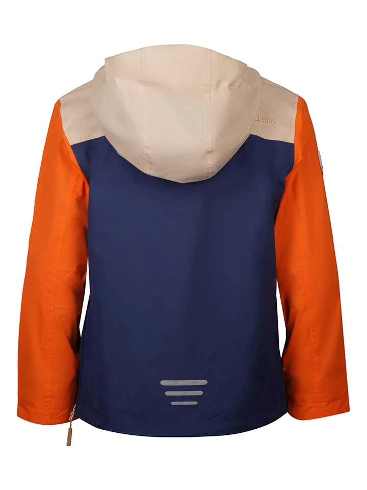 TROLLKIDS Regenjas "Bergen" Donkerblauw/beige/oranje 4 TROLLKIDS Regenjas "Bergen" Donkerblauw/beige/oranje - Afbeelding 2