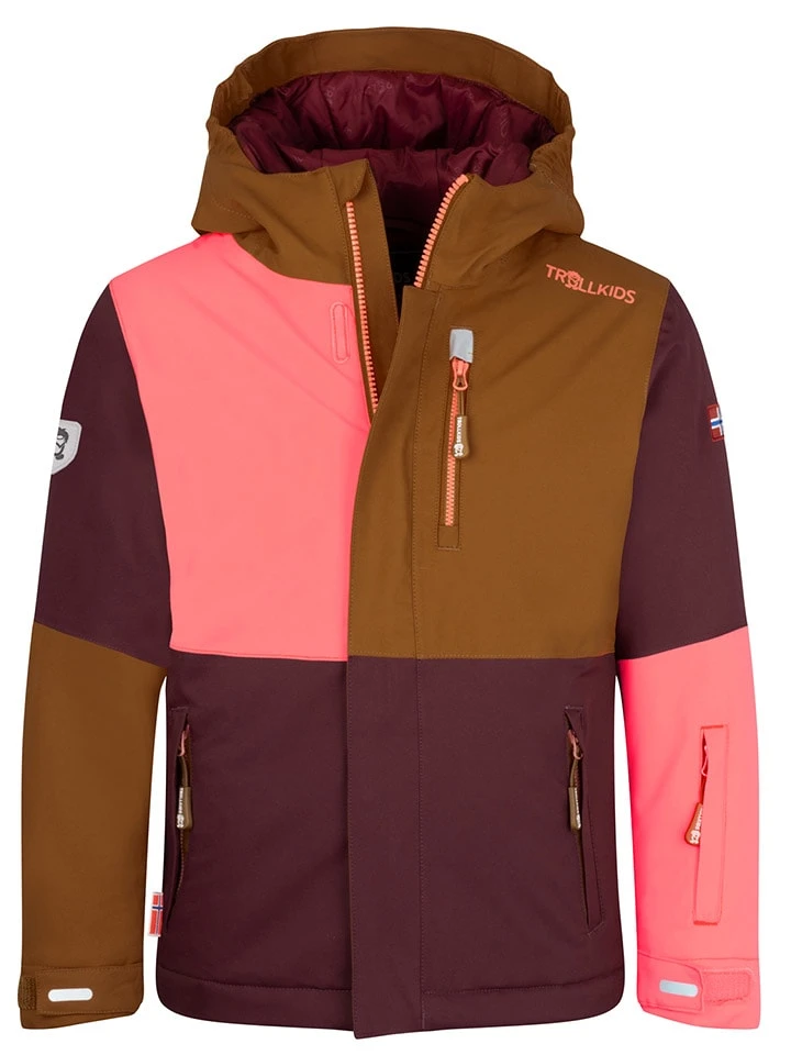 TROLLKIDS Ski-/snowboardjas "Hallingdal" Lichtroze/rood/lichtbruin 3 TROLLKIDS Ski-/snowboardjas "Hallingdal" Lichtroze/rood/lichtbruin