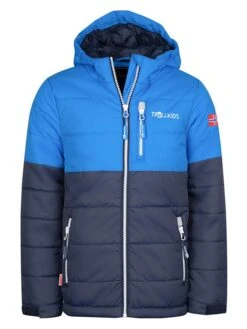 TROLLKIDS Ski-/snowboardjas "Hemsedal" Donkerblauw/lichtblauw