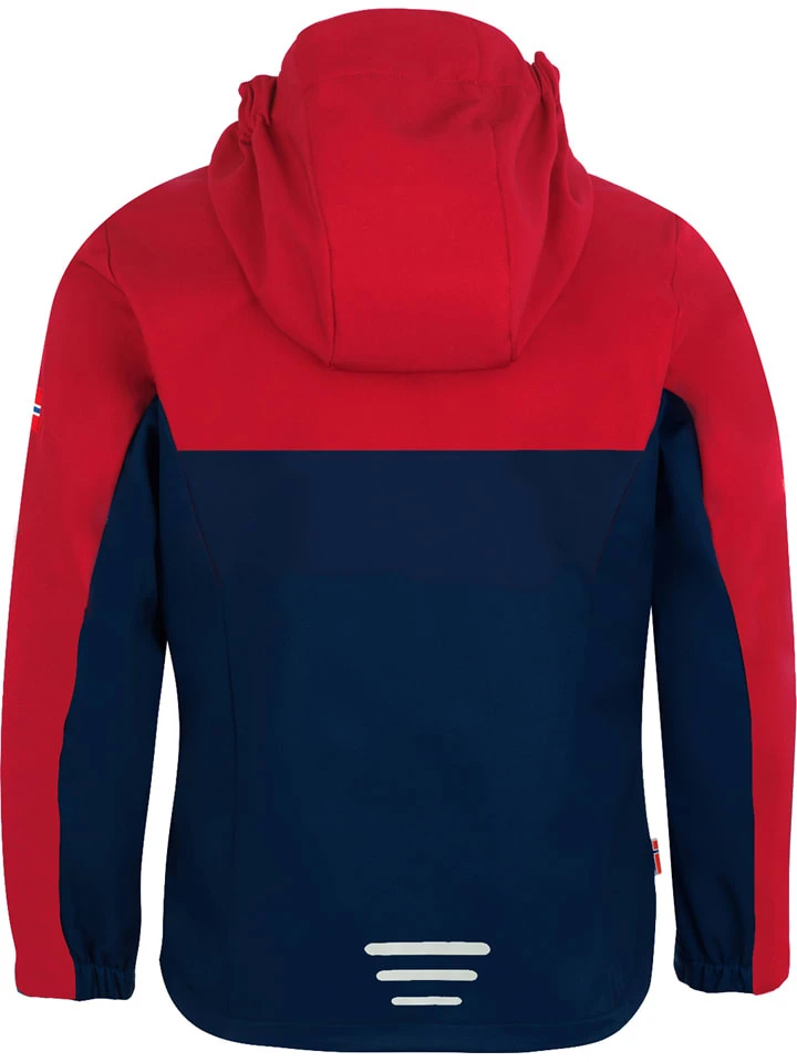 TROLLKIDS Softshelljas "Kristiansand" Donkerblauw/rood 4 TROLLKIDS Softshelljas "Kristiansand" Donkerblauw/rood - Afbeelding 2