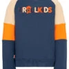 TROLLKIDS Sweatshirt "Trollfjord" Donkerblauw/oranje/beige -Gstar Kleding Winkel trollkids sweatshirt trollfjord donkerblauw oranje beige