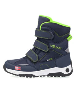 TROLLKIDS Winterboots "Lofoten" Donkerblauw/lichtgroen