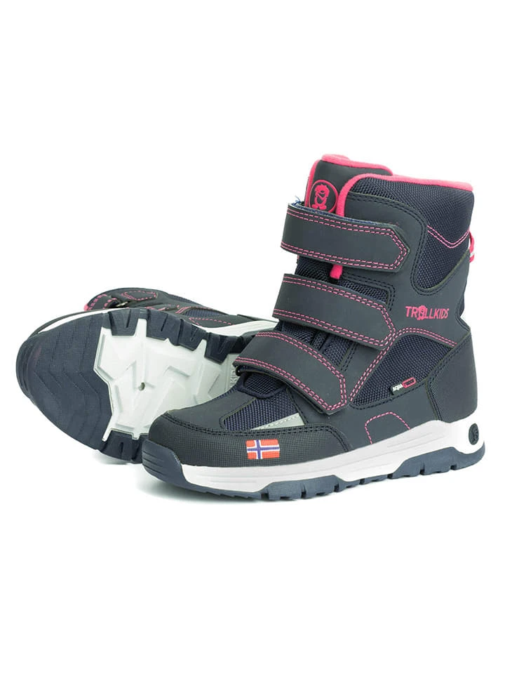 TROLLKIDS Winterboots "Lofoten" Donkerblauw/lichtroze 4 TROLLKIDS Winterboots "Lofoten" Donkerblauw/lichtroze - Afbeelding 2