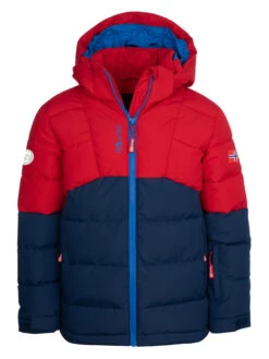 TROLLKIDS Winterjas "Gryllefjord" Donkerblauw/rood