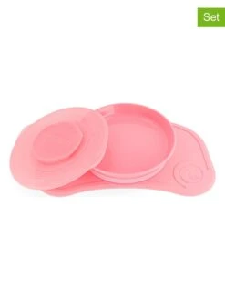 Twistshake 2-delige Set: Placemat En Eetleerbord Lichtroze