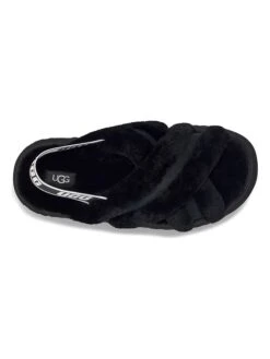 Ugg Pantoffels Met Lamsvacht "Disco Cross Slide" Zwart -Gstar Kleding Winkel ugg pantoffels met lamsvacht disco cross slide zwart 4