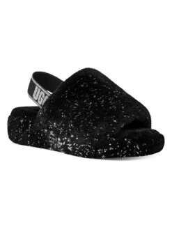 Ugg Pantoffels Met Lamsvacht "Fluff Yeah Metallic Sparkle" Zwart -Gstar Kleding Winkel ugg pantoffels met lamsvacht fluff yeah metallic sparkle zwart 1