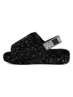 Ugg Pantoffels Met Lamsvacht "Fluff Yeah Metallic Sparkle" Zwart -Gstar Kleding Winkel ugg pantoffels met lamsvacht fluff yeah metallic sparkle zwart 2