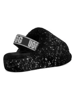 Ugg Pantoffels Met Lamsvacht "Fluff Yeah Metallic Sparkle" Zwart -Gstar Kleding Winkel ugg pantoffels met lamsvacht fluff yeah metallic sparkle zwart 3