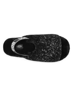 Ugg Pantoffels Met Lamsvacht "Fluff Yeah Metallic Sparkle" Zwart -Gstar Kleding Winkel ugg pantoffels met lamsvacht fluff yeah metallic sparkle zwart 4