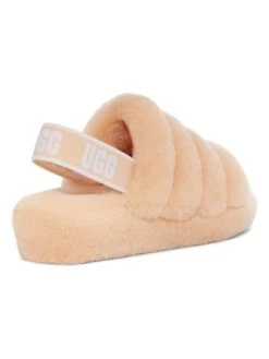 Ugg Pantoffels Met Lamsvacht "Fluff Yeah Slide" Beige -Gstar Kleding Winkel ugg pantoffels met lamsvacht fluff yeah slide beige 1