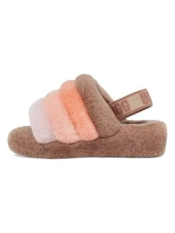 Ugg Pantoffels Met Lamsvacht "Fluff Yeah Slide" Bruin/oranje -Gstar Kleding Winkel ugg pantoffels met lamsvacht fluff yeah slide bruin oranje 1