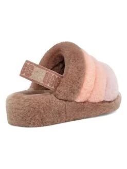 Ugg Pantoffels Met Lamsvacht "Fluff Yeah Slide" Bruin/oranje -Gstar Kleding Winkel ugg pantoffels met lamsvacht fluff yeah slide bruin oranje 2