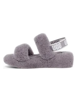 Ugg Pantoffels Met Lamsvacht "Oh Yeah" Grijs -Gstar Kleding Winkel ugg pantoffels met lamsvacht oh yeah grijs 2
