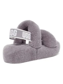 Ugg Pantoffels Met Lamsvacht "Oh Yeah" Grijs -Gstar Kleding Winkel ugg pantoffels met lamsvacht oh yeah grijs 3
