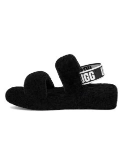 Ugg Pantoffels Met Lamsvacht "Oh Yeah" Zwart -Gstar Kleding Winkel ugg pantoffels met lamsvacht oh yeah zwart 1