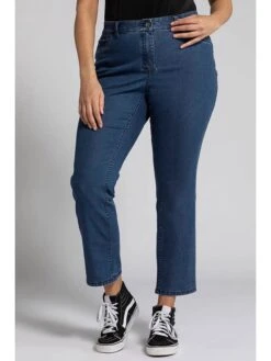 Ulla Popken Omkeerbare Spijkerbroek "Sammy" - Regular Fit - Donkerblauw/groen -Gstar Kleding Winkel ulla popken omkeerbare spijkerbroek sammy regular fit donkerblauw groen 2