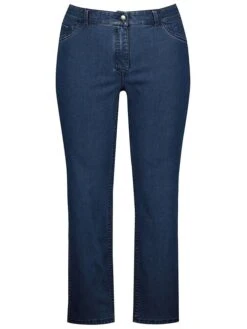 Ulla Popken Omkeerbare Spijkerbroek "Sammy" - Regular Fit - Donkerblauw/groen