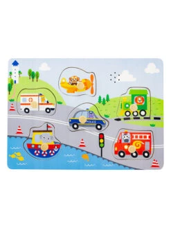 6-delige Soundpuzzel "Voertuigen" - Vanaf 12 Maanden