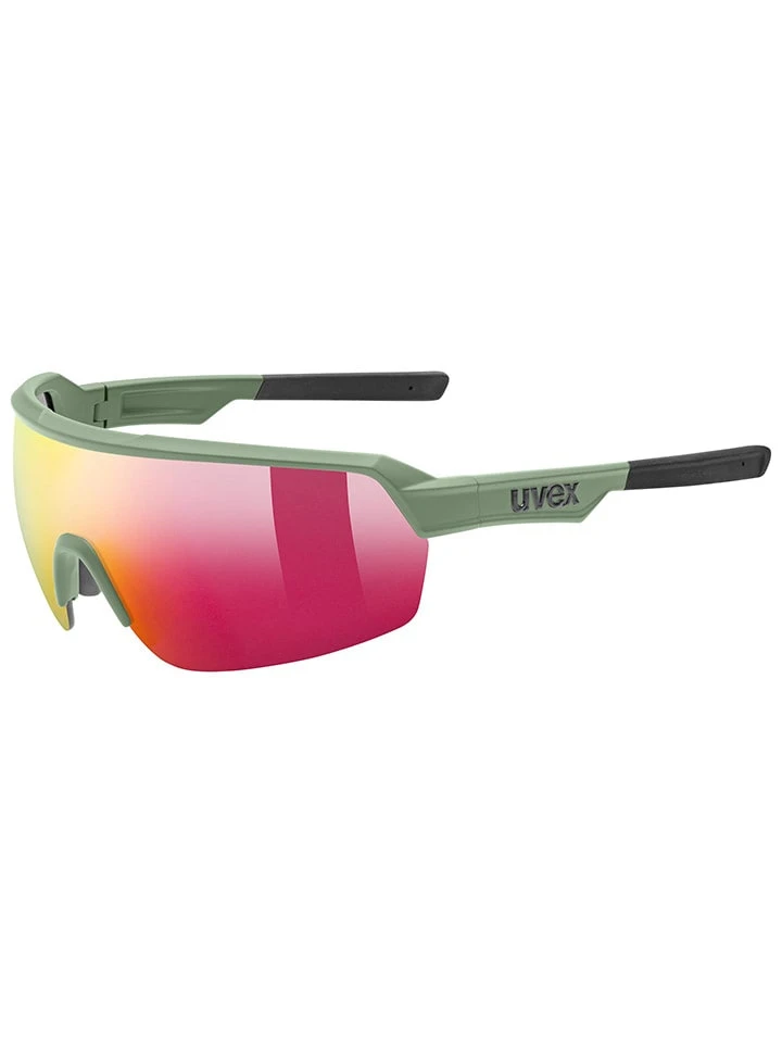 Uvex Sportbril "Sportstyle 227" Kaki/rood 3 Uvex Sportbril "Sportstyle 227" Kaki/rood