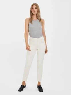 Vero Moda Corduroybroek "Brenda" Wit -Gstar Kleding Winkel vero moda corduroybroek brenda wit 2
