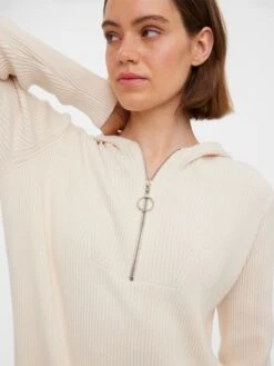 Vero Moda Gebreide Jurk "Hermosa" Crème -Gstar Kleding Winkel vero moda gebreide jurk hermosa creme 2