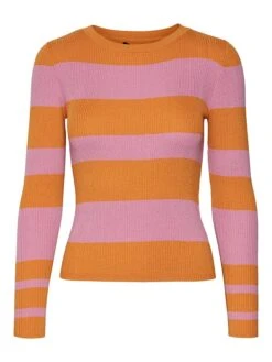 Vero Moda Trui "Alva" Oranje/lichtroze -Gstar Kleding Winkel vero moda trui alva oranje lichtroze 4