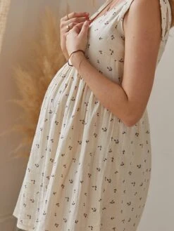 Zwangerschapsjurk Crème -Gstar Kleding Winkel vertbaudet zwangerschapsjurk creme 5