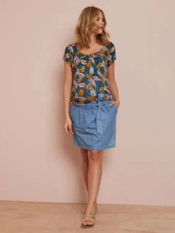 Zwangerschapsrok Blauw -Gstar Kleding Winkel vertbaudet zwangerschapsrok blauw 2