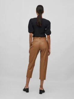 Vila Kunstleren Broek "Vidagmar" Lichtbruin -Gstar Kleding Winkel vila kunstleren broek vidagmar lichtbruin 4